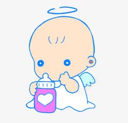 婴儿喝奶喝奶的天使宝宝高清图片