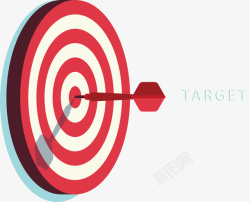 战略目标红色飞镖标靶目标矢量图高清图片