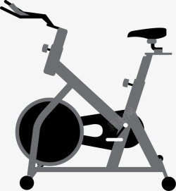 动感单车灰色扁平锻炼动感单车高清图片