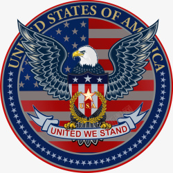国会美国白头鹰麦穗徽章高清图片