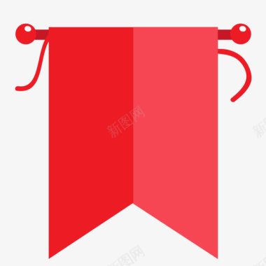 红色锦旗图标图标