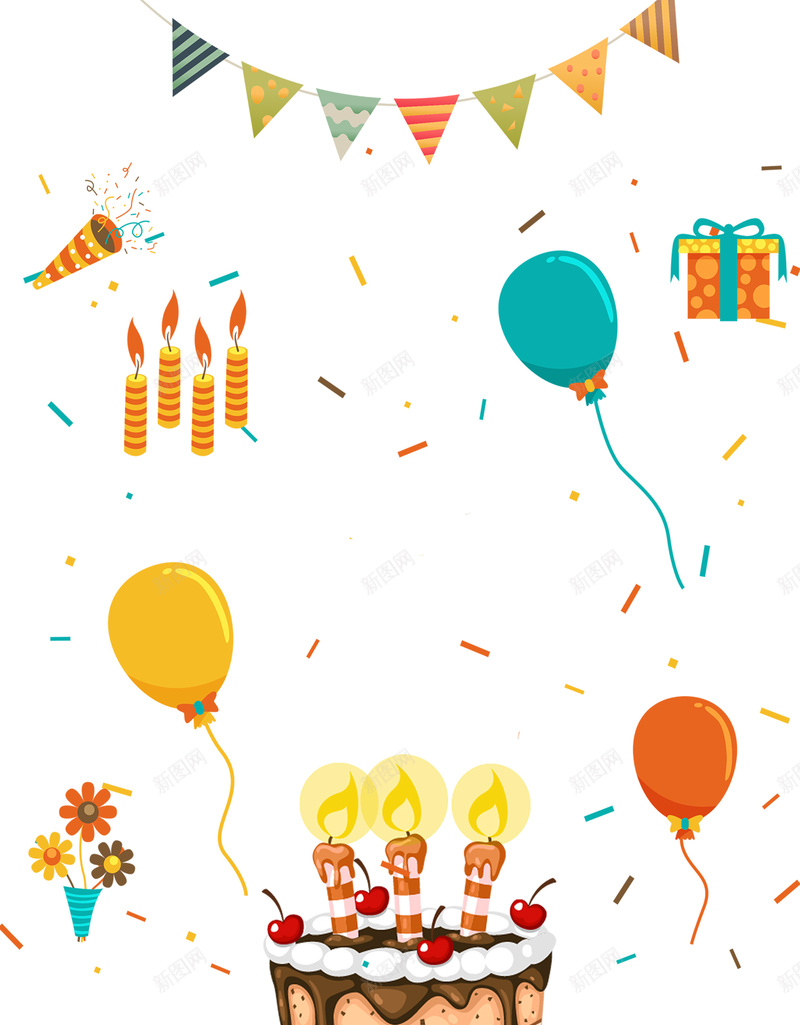 生日祝福H5扁平背景psd源文件psd设计背景_88icon https://88icon.com H5背景 psd 几何 彩带 彩旗 扁平 气球 生日 生日祝福 生日蛋糕 礼物 礼盒 礼花 蜡烛