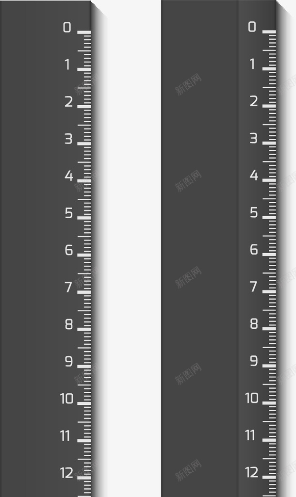 手绘格尺矢量图ai免抠素材_88icon https://88icon.com 刻度 厘米 手绘 文具 毫米 矢量图 精美的格尺 钢尺