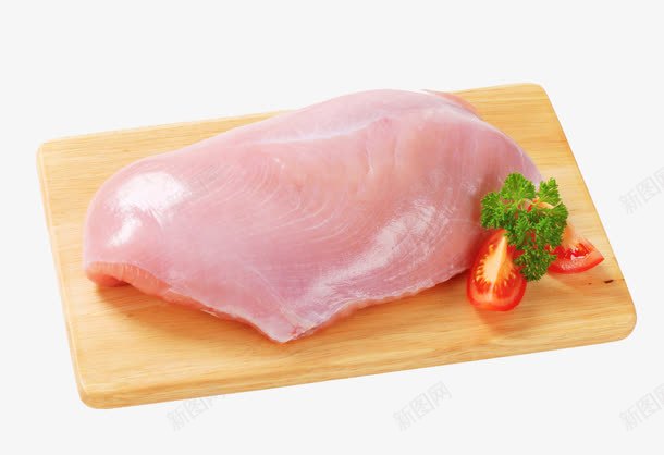 案板上的鸡脯肉png免抠素材_88icon https://88icon.com 实物 家禽 新鲜鸡肉 案板 案板上的鸡脯肉 火鸡 肉片 西红柿 鸡脯肉