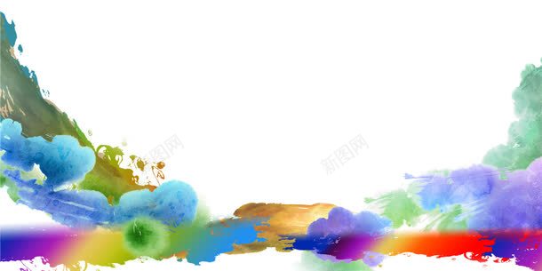 七彩油墨背景png免抠素材_88icon https://88icon.com 七彩 彩色 油墨 油彩 背景