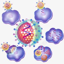 细胞分子生物示意图素材