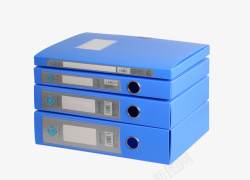 蓝色档案盒实物档案盒高清图片