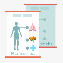 人体科室挂图手绘医疗挂图矢量图高清图片