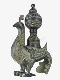 青铜器青铜鸟香炉高清图片