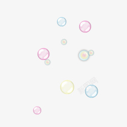 多彩泡沫水彩泡泡漂浮高清图片