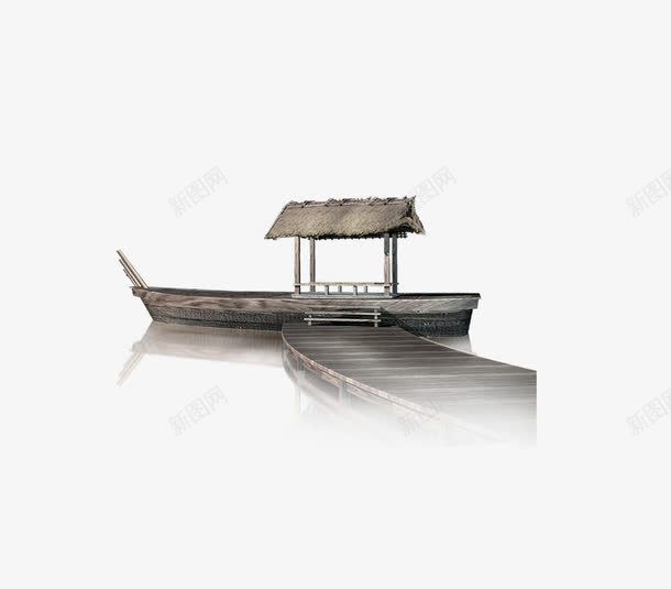 湖上的木船png免抠素材_88icon https://88icon.com 一叶轻舟 划船 小舟 木船 泛舟 湖 稻草