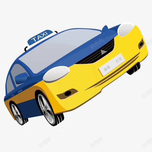 嘀嘀打车出租车png免抠素材_88icon https://88icon.com 出租车 出租车图片 可爱出租车 嘀嘀打车 打车