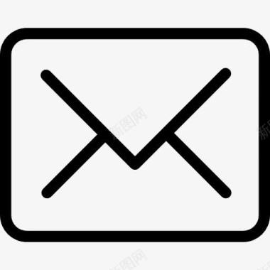 新的电子邮件后密闭信封符号图标图标