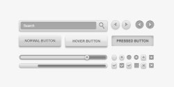 干净的GUI元素组素材