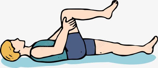 平躺抬腿png免抠素材_88icon https://88icon.com 卡通手绘 康复训练 热身动作 热身运动 理疗 运动康复