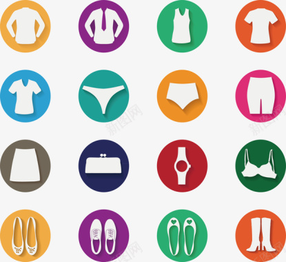 衣服各种衣服logo矢量图图标图标