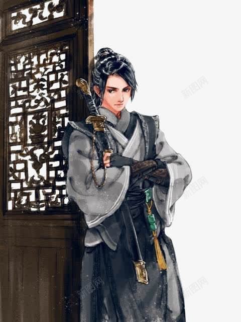 持剑男子png免抠素材_88icon https://88icon.com 人物 古典 古风 手绘 武侠 武侠古典