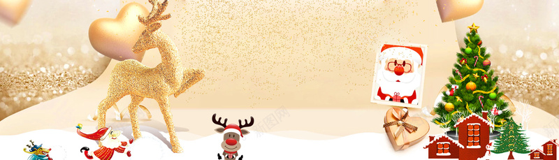 圣诞节金色卡通电商狂欢bannerpsd设计背景_88icon https://88icon.com 下雪 十二月二十五 卡通 可爱 圣诞快乐 圣诞树 圣诞狂欢 圣诞老人 圣诞节 雪人 雪花 麋鹿