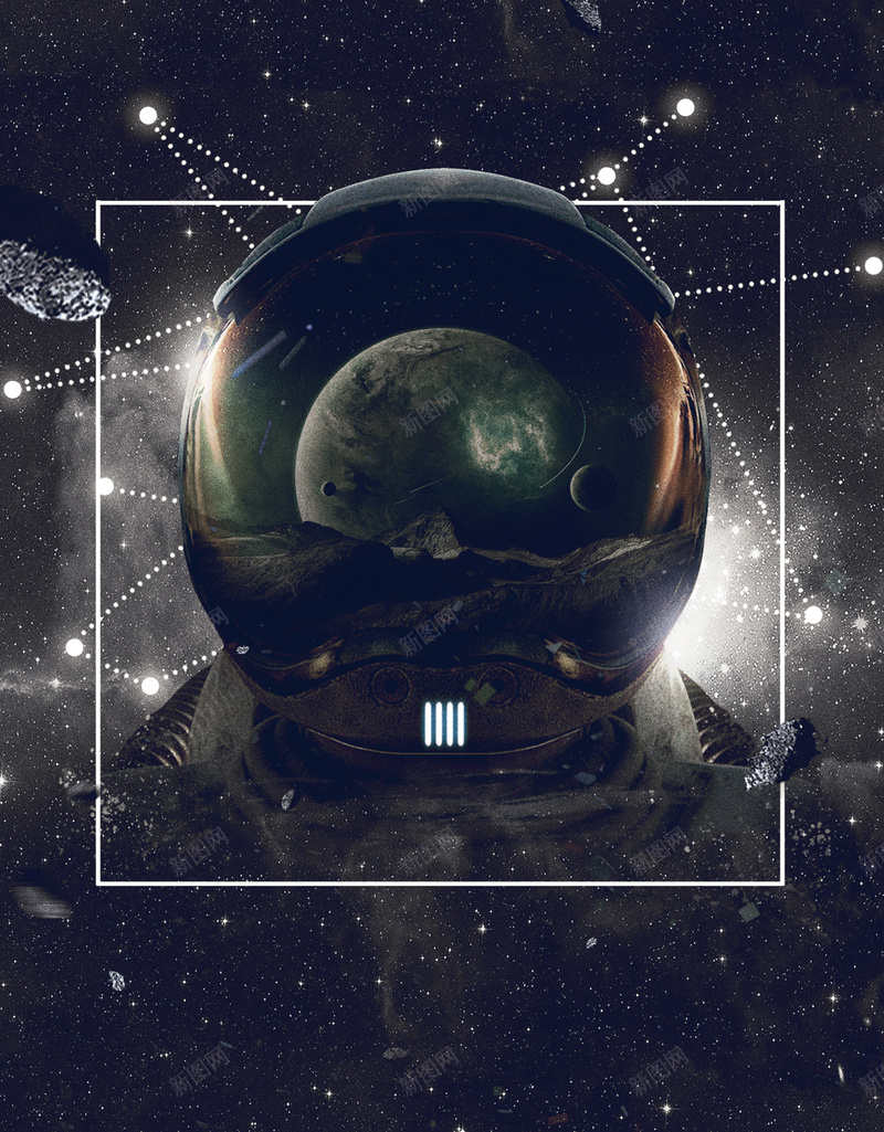 太空宇航员科技海报psd设计背景_88icon https://88icon.com 几何 商务 太空 宇航员 科幻 科技 科技感 科技风 高科技