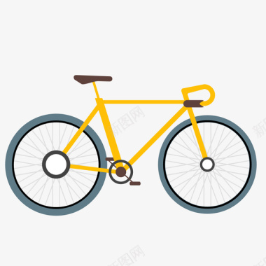 扁平化ui主题卡通自行车图标图标