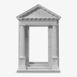 大型灰色石头门灰色欧式拱形门高清图片