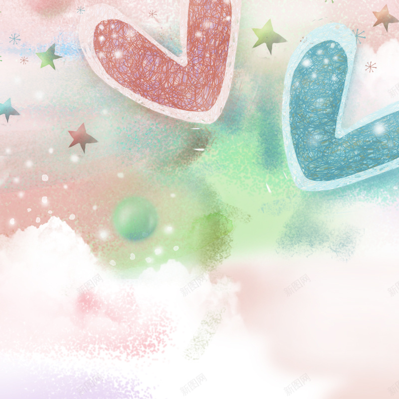 五颜六色童趣背景图psd设计背景_88icon https://88icon.com 主图 五颜六色 卡通 可爱 心形 手绘 星星 童趣