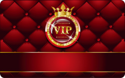 红色尊贵VIP会员卡背景矢量图海报