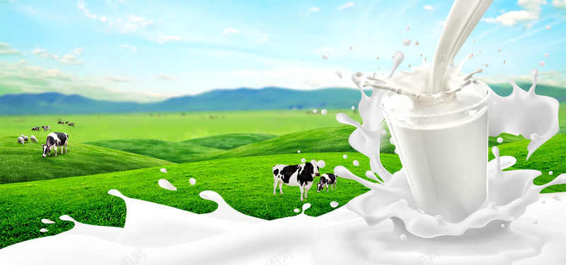 纯牛奶促销海报背景背景