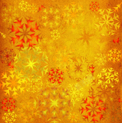 金黄色雪花圣诞节雪花剪纸金黄色红色背景高清图片