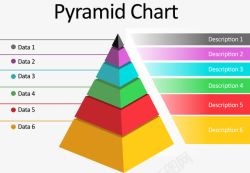 金字塔数据说明PPT矢量图素材