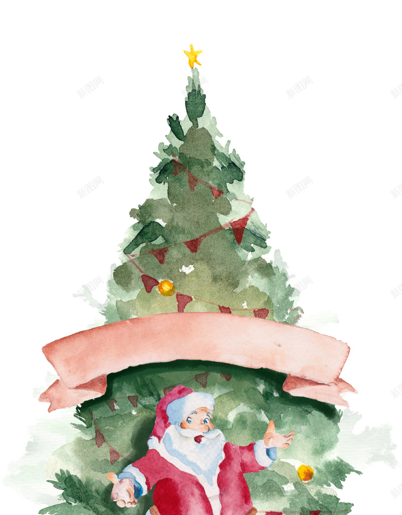 圣诞节海报背景psd设计背景_88icon https://88icon.com 圣诞树 圣诞老人 圣诞节海报背景 水彩圣诞 激情 狂欢 白色