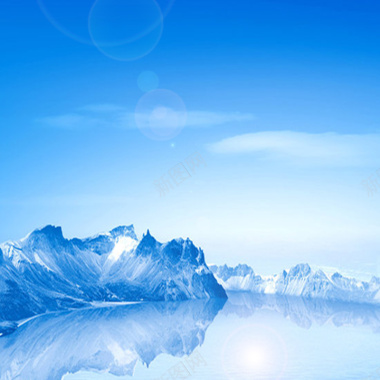 蓝色冰山主图背景