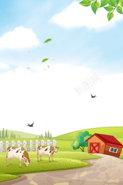 天然绿色生态农场背景