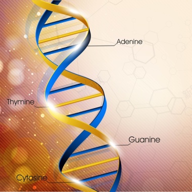 精美立体的基因链背景矢量图背景