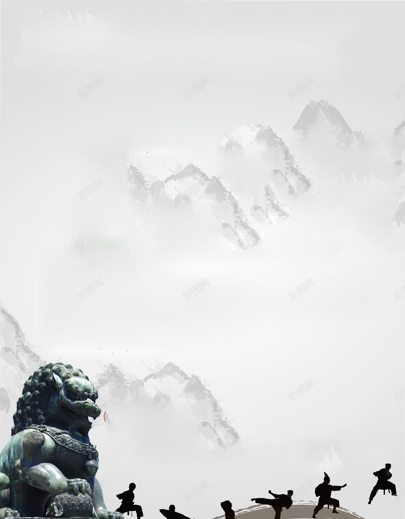 灰色石狮功夫中国风背景jpg设计背景_88icon https://88icon.com 中国风 功夫 小山 少林 激情 灰色 石头狮子