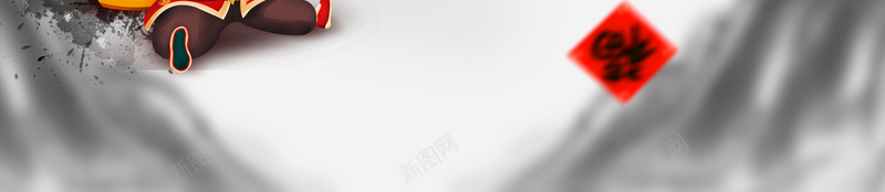 水墨背景元素图psd设计背景_88icon https://88icon.com 国潮 国潮背景墙 年货节元素 手绘小娃娃 水墨 烟花 福娃 飞鸟
