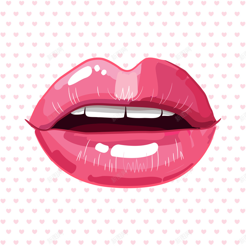 手绘诱惑红唇波点背景矢量图ai设计背景_88icon https://88icon.com 卡通 手绘 波点 海报 童趣 红唇 背景 诱惑 矢量图