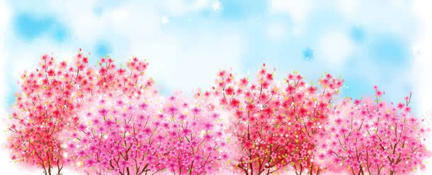 卡通手绘樱花背景bannerjpg设计背景_88icon https://88icon.com banner 卡通 手绘 樱花 背景