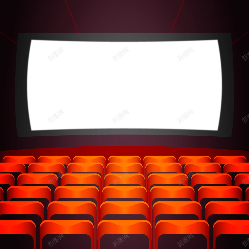 考究的电影院广告宣传背景矢量图eps设计背景_88icon https://88icon.com 电影院 电影院广告 电影院广告宣传背景 电影院背景 白色 白色屏幕 红色 红色座椅 荧屏 矢量图
