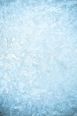 蓝色的窗子冰花背景高清图片