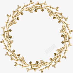 金色花式圆环素材