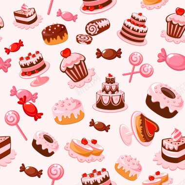 粉色蛋糕糖果背景背景