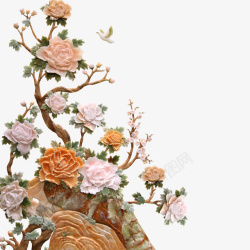 玉雕花朵花朵高清图片