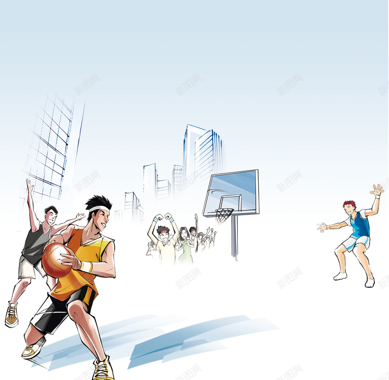 卡通漫画篮球比赛宣传海报psd设计背景_88icon https://88icon.com 卡通 小清新 开心 漫画 激情 激情活力 狂欢 童趣 简约 篮球
