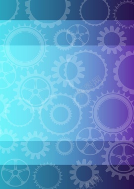 矢量蓝紫色齿轮工业科技背景背景