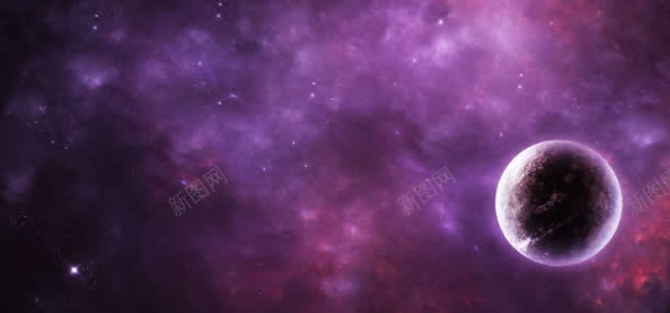 紫色大气星空宇宙背景