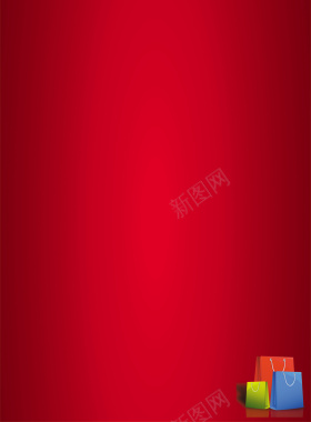 红色纯色促销简约平面广告背景