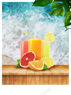 冰爽盛夏冰镇冷饮背景背景