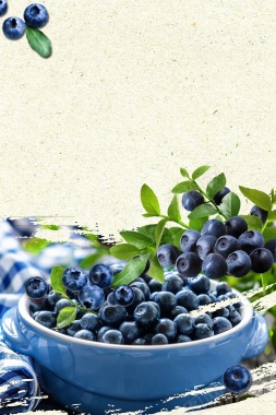 小清新水果蓝莓新鲜背景背景