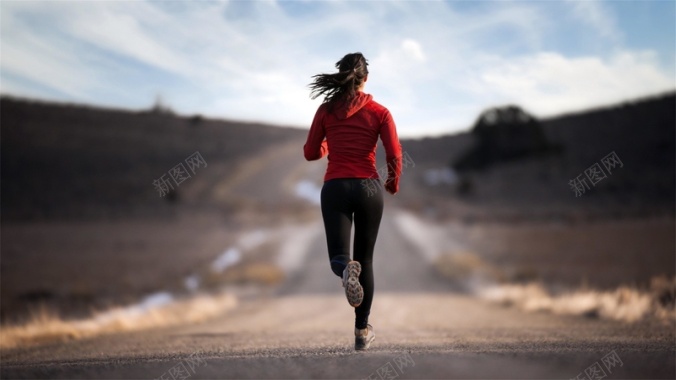 户外虚化背景运动跑步平面广告摄影图片
